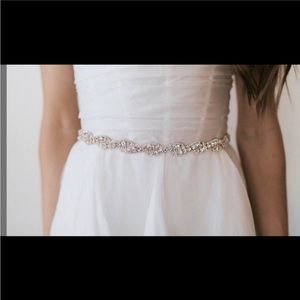 Bridal belt crystal rose gold